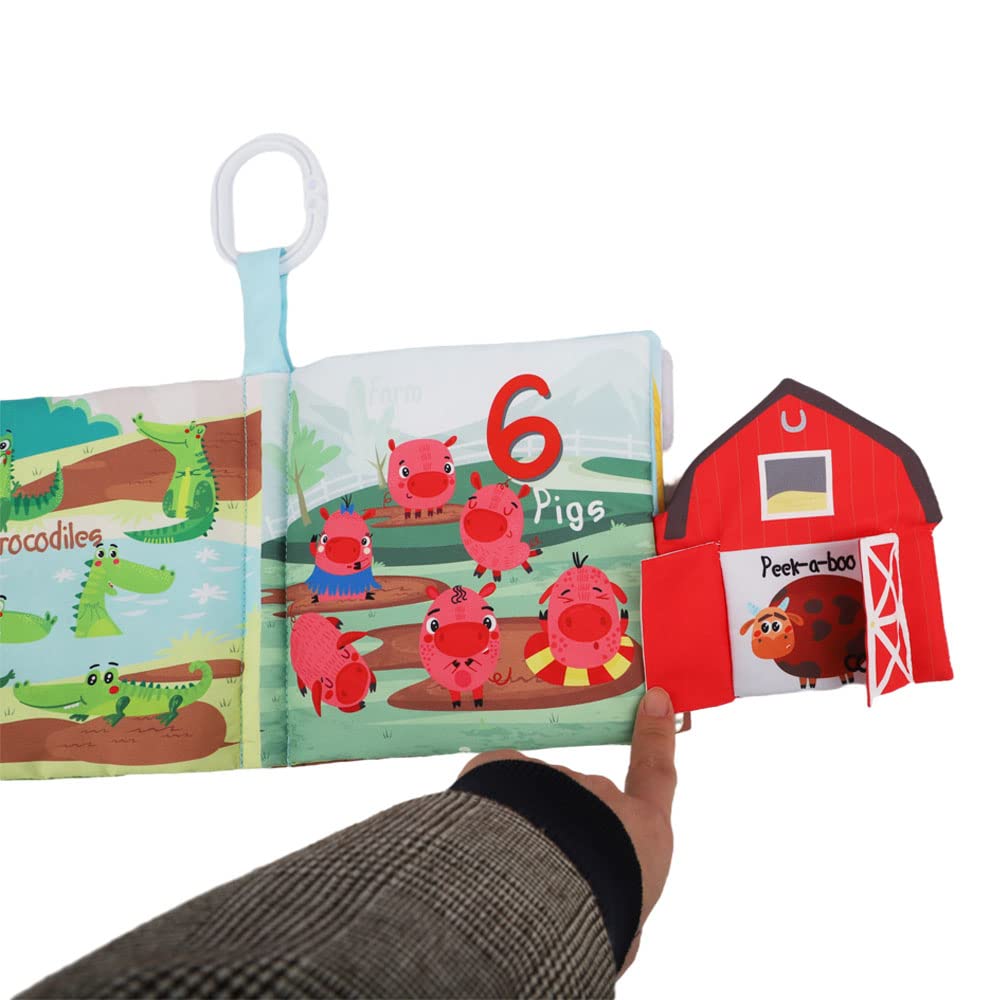 Fish Baby Crinkle Books &amp; Farm Baby Toy para bebés recién nacid...