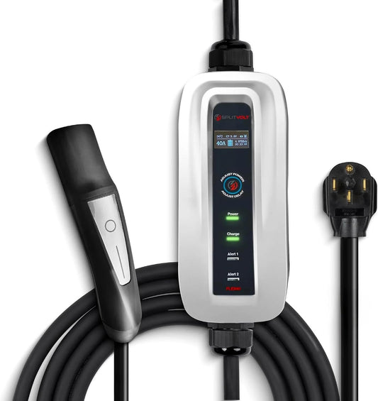 Splitvolt Cargador EV Ajustable de Nivel 2 240v, Cable de 26 pies,...