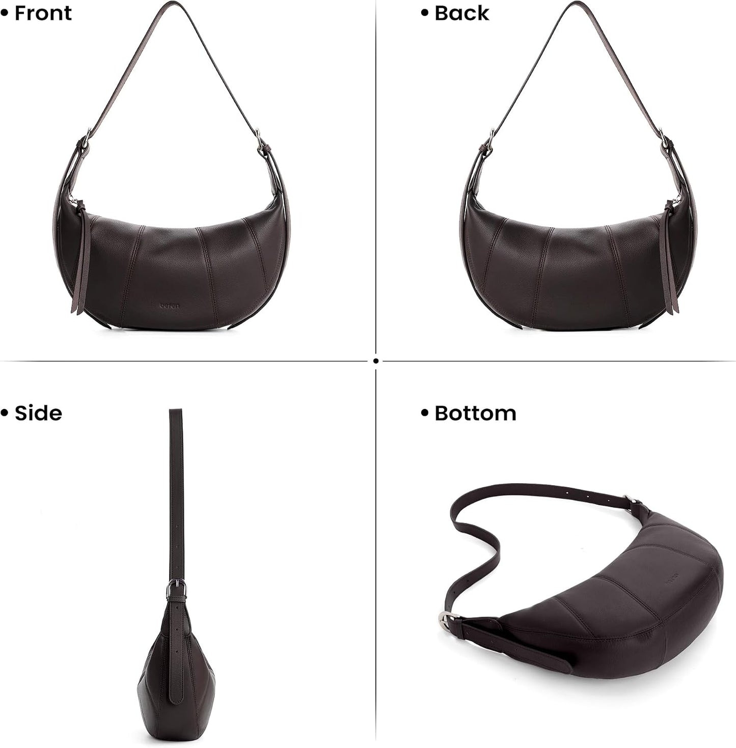 befen Bolsos cruzados de cuero genuino para mujer con bloqueo Rfid,...