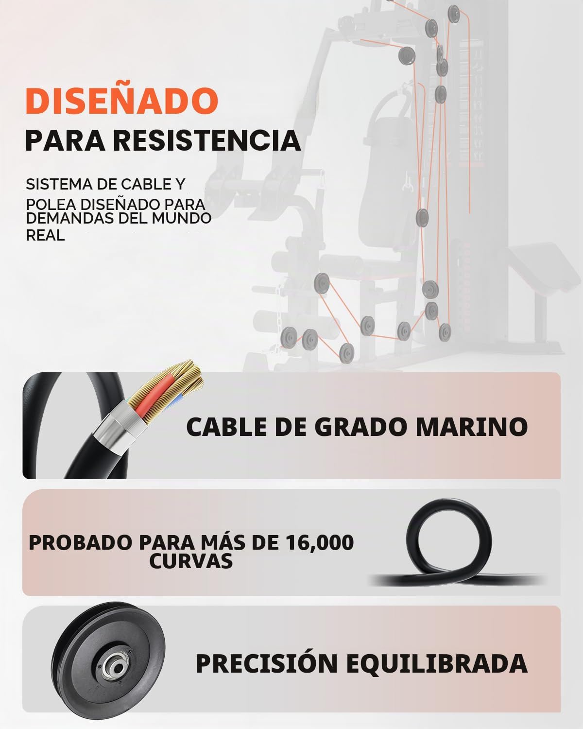 Mikolo Gimnasio en casa, estación de entrenamiento con pila de pesa...