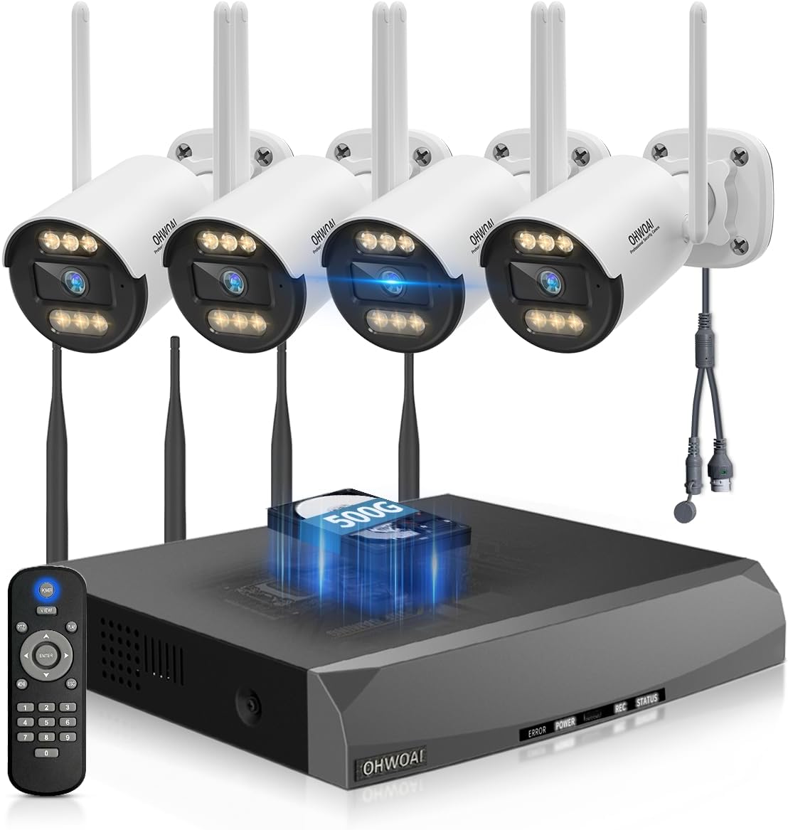 《130°Ángulo Amplio y Audio Bidireccional》Sistema de Cámara de Segur...