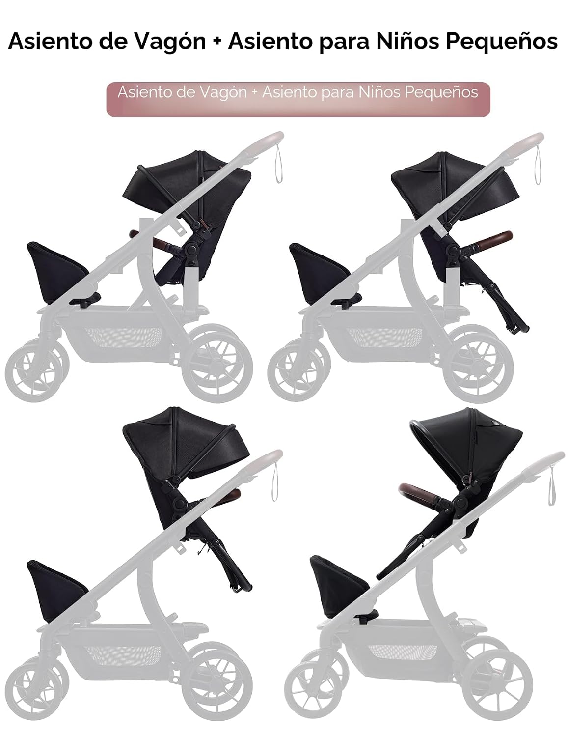 Momcozy ChangeGo - Accesorio extra para asiento de vagón, fácil de...