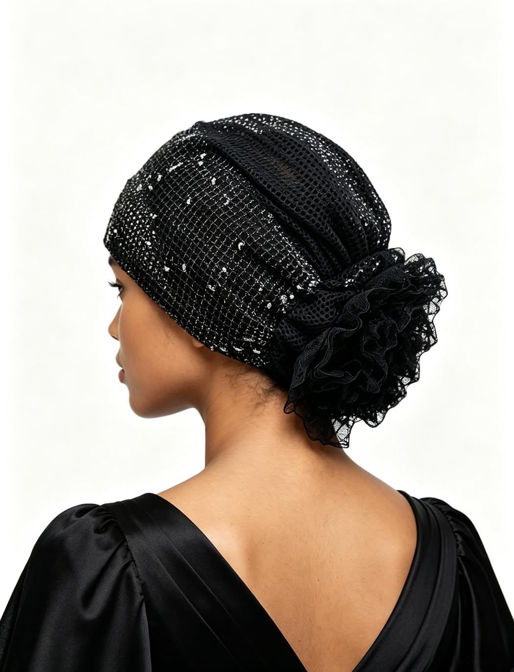 Pemilosci Paquete de 2 gorros de encaje para la cabeza, gorro de ma...