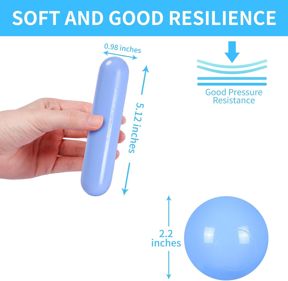 Bolas para piscina de bolas STARBOLO para niños - Paquete de 150, 2...