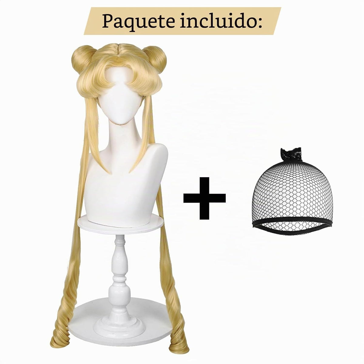 Probeauty Peluca larga y rizada de cola de caballo rubia, para cosp...