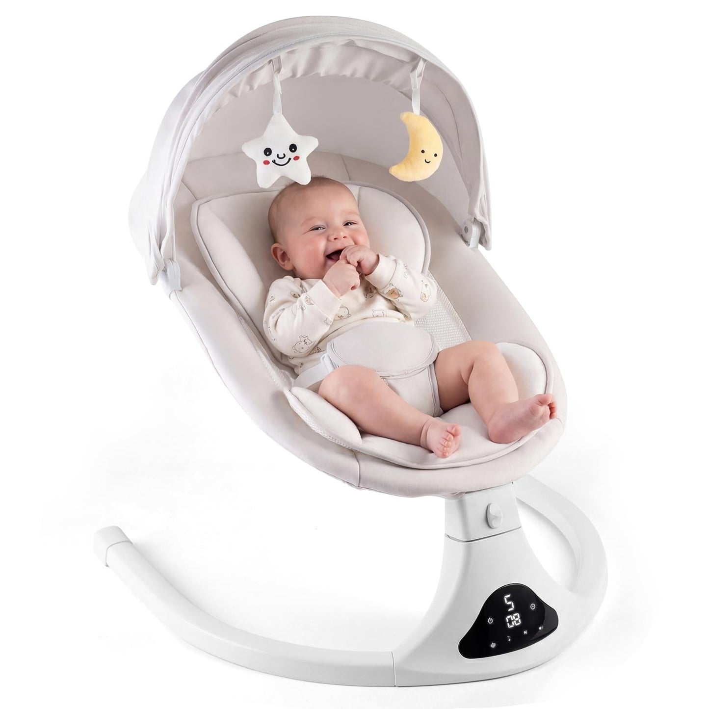 Columpio eléctrico para bebés y niños pequeños | Columpio portátil...
