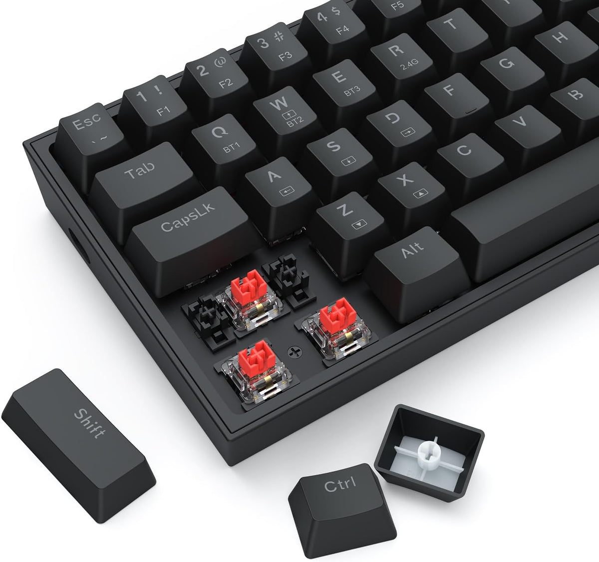 Redragon Teclado inalámbrico para juegos S144 Combo, K617 PRO 60% +...