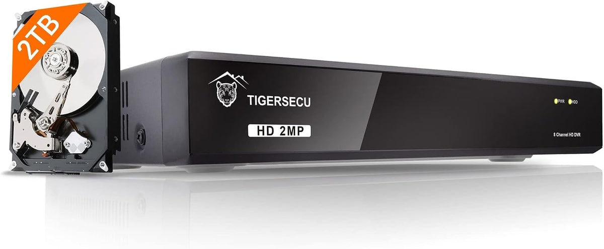 TIGERSECU Grabadora de seguridad DVR Super HD 1080P de 8 canales co...