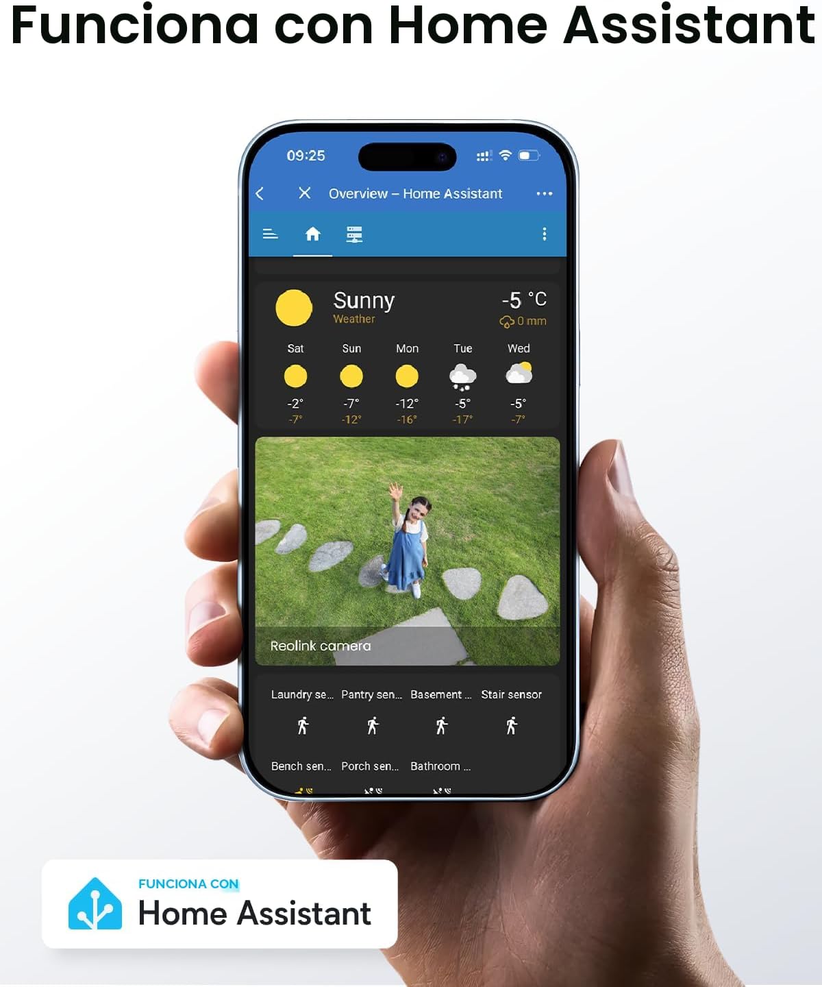 REOLINK TrackMix PoE Cámara de seguridad PTZ de doble lente gris 6X...