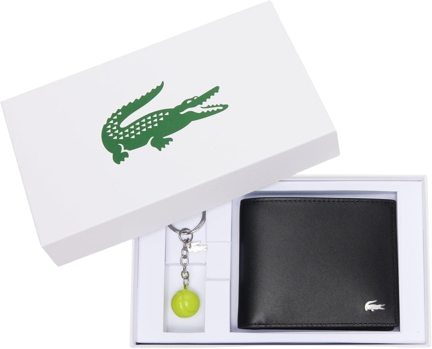 Lacoste Juego de regalo para hombre FG Billfold y llavero, Noir Kr...