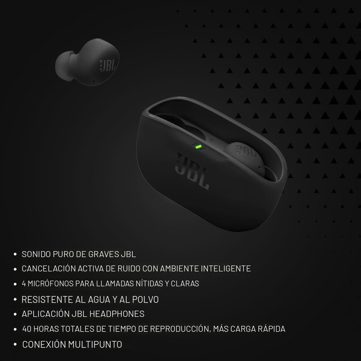 JBL Vibe Buds 2 - Auriculares inalámbricos verdaderos con cancelaci...