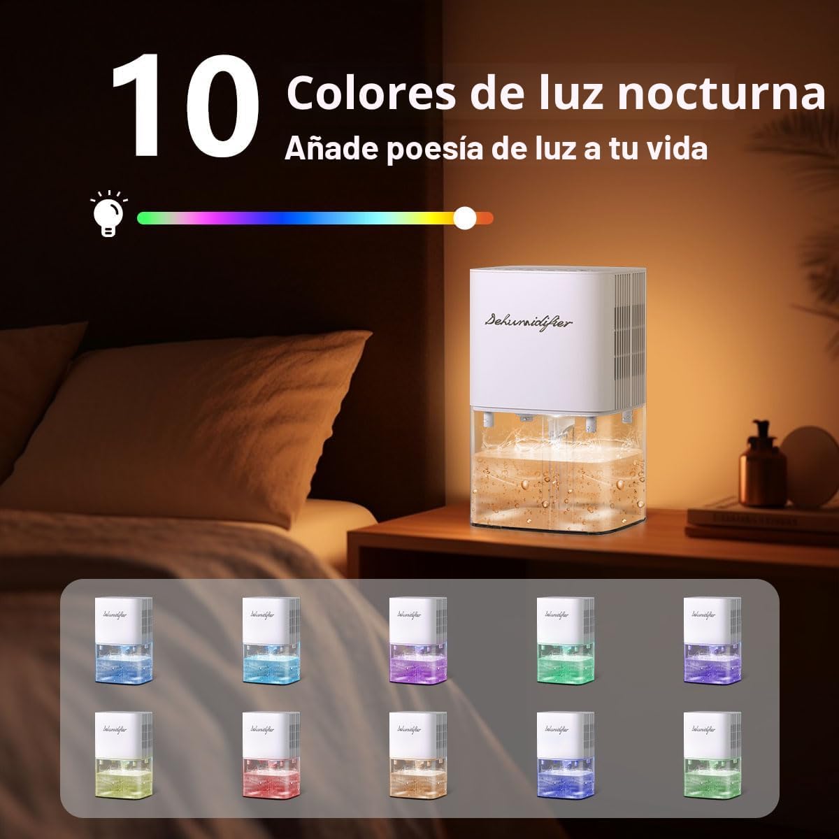 Deshumidificador 1800ML 60.9 fl oz 63OZ Deshumidificador Pequeño pa...