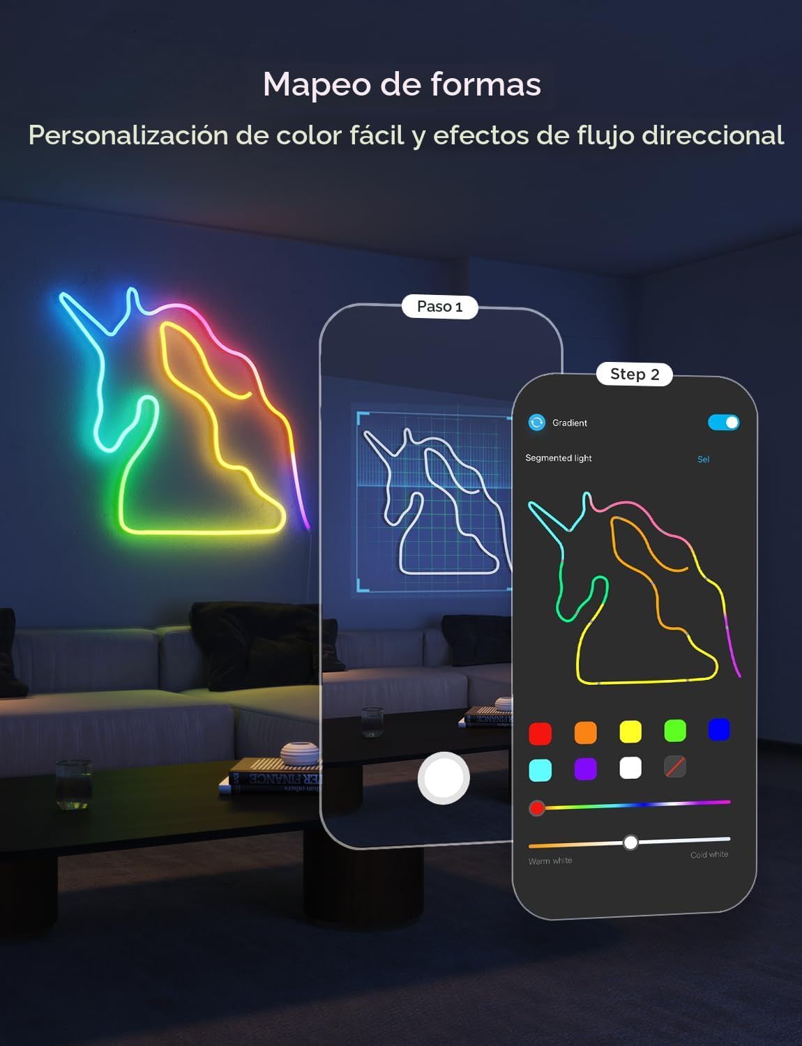 Govee RGBIC Luces de Neón, Luz de Cuerda de Neón LED Inteligente 2...