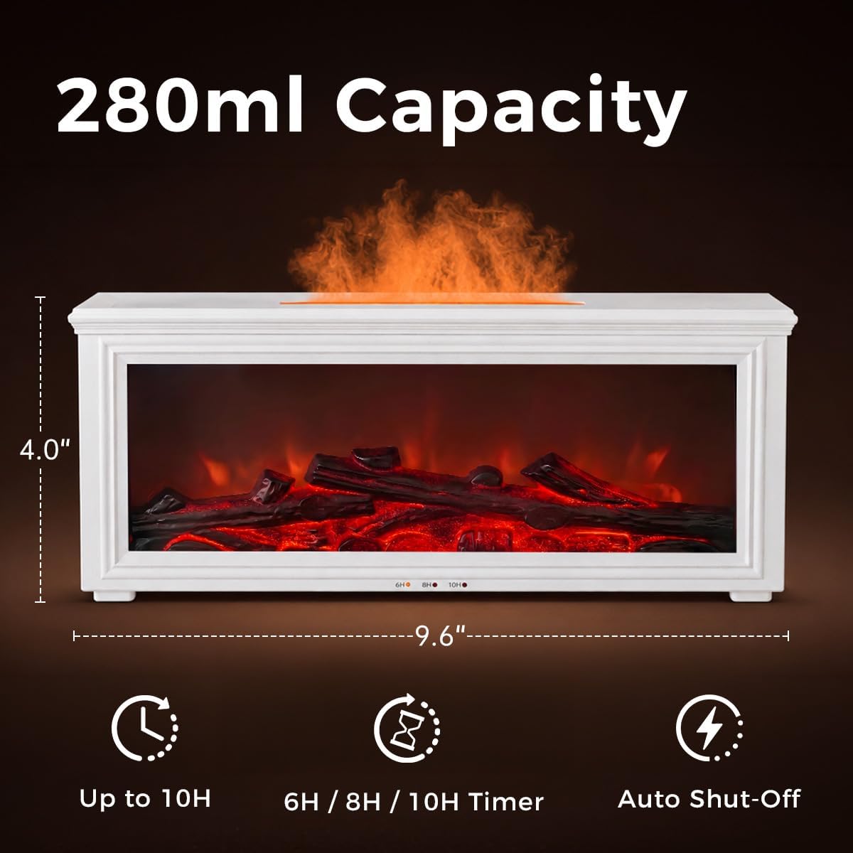 Bsdgeclogy Humidificador de llama para chimenea, difusor de aceite...