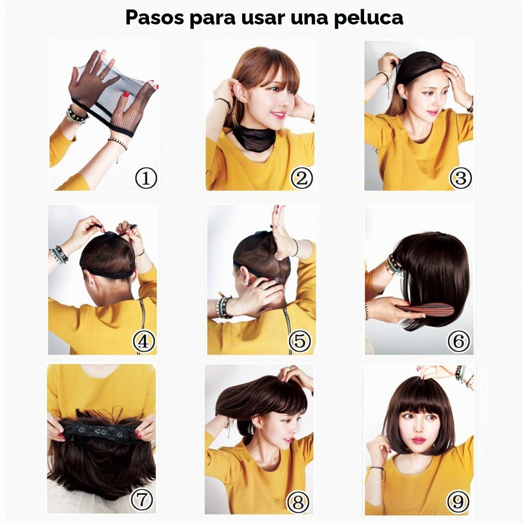 ColorGround Peluca corta de anime para cosplay