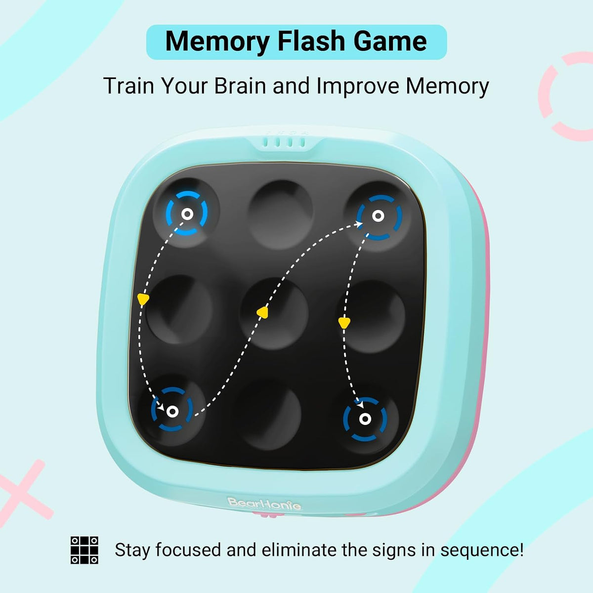 BearHonie Juego de Tic-Tac-Toe 4 en 1 para niños, juguetes educativ...