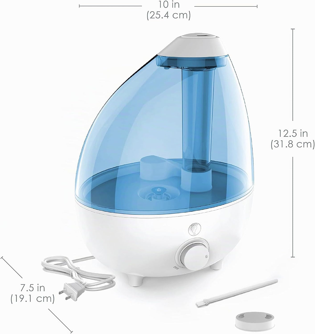 mistaire XL ultrasónico Cool Mist humidificador para grandes habita...