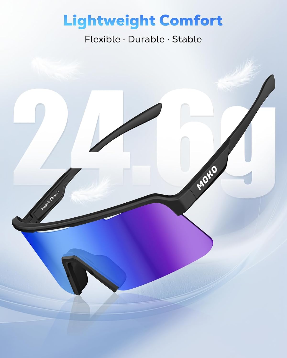 MoKo Gafas de sol polarizadas para correr para hombres y mujeres, u...