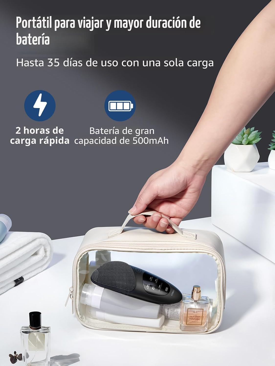 COSLUS Cepillo de limpieza facial de silicona JMY05, cuidado de ojo...