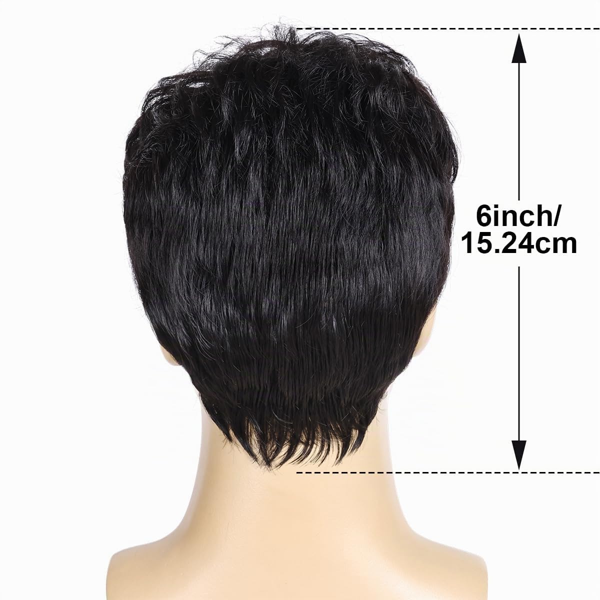 DDHAIR Peluca para hombre, pelucas cortas negras para hombres, pelu...