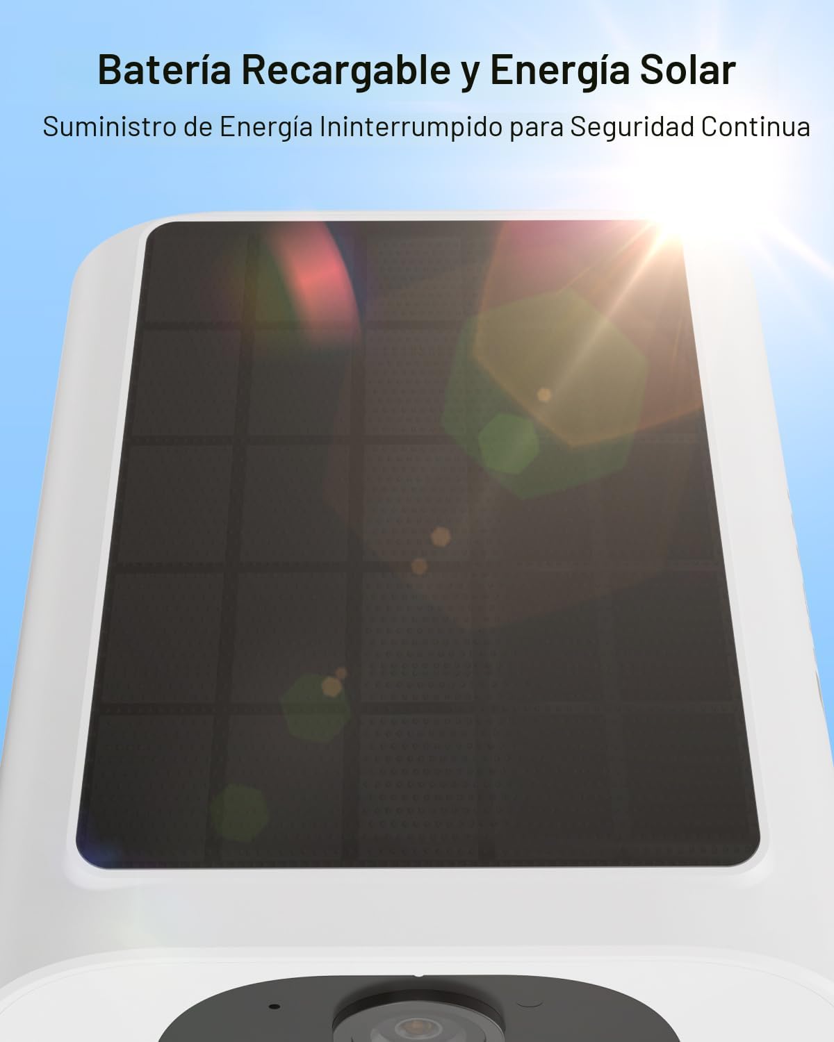 ANRAN Cámara de seguridad solar 2K inalámbrica para exteriores, ali...