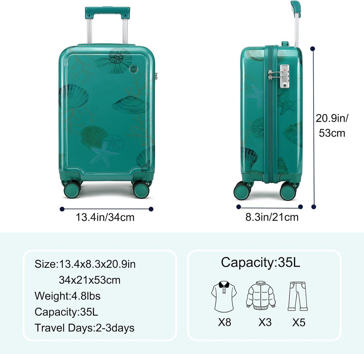 Somago Juego de 4 piezas de equipaje para niños con mochila para ni...