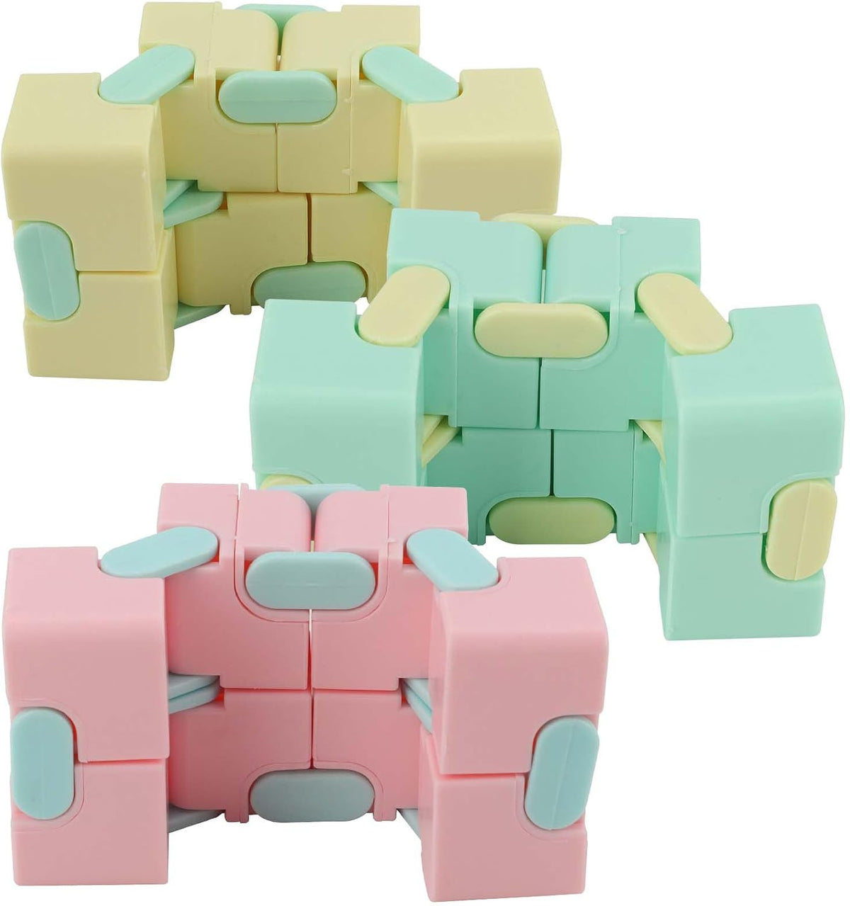 3 piezas de plástico infinito cubo mate descompresión adornos para...