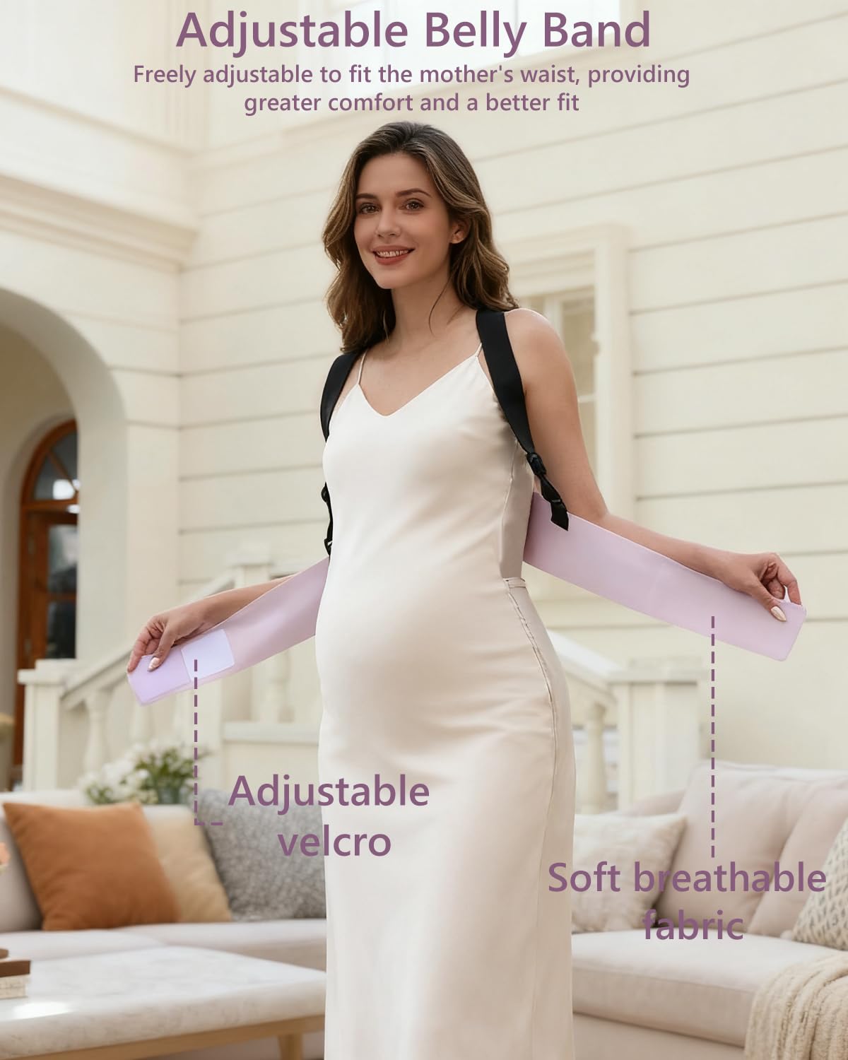 Momfree Banda para el vientre de maternidad, banda de soporte para...
