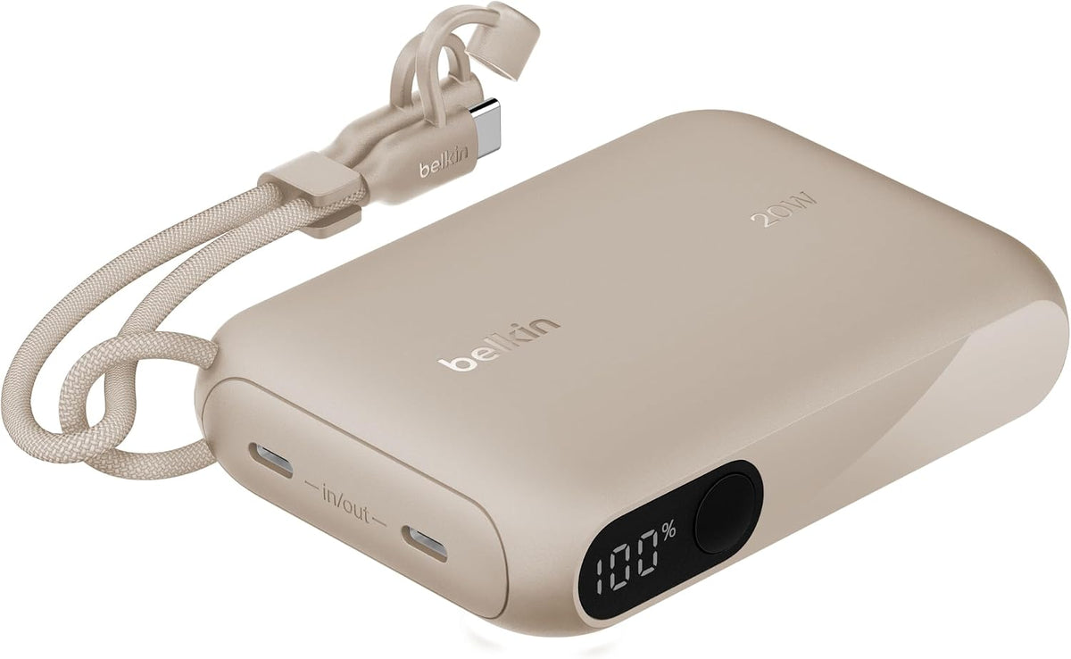 Belkin - Cargador portátil, banco de energía USB-C delgado de 10,00...