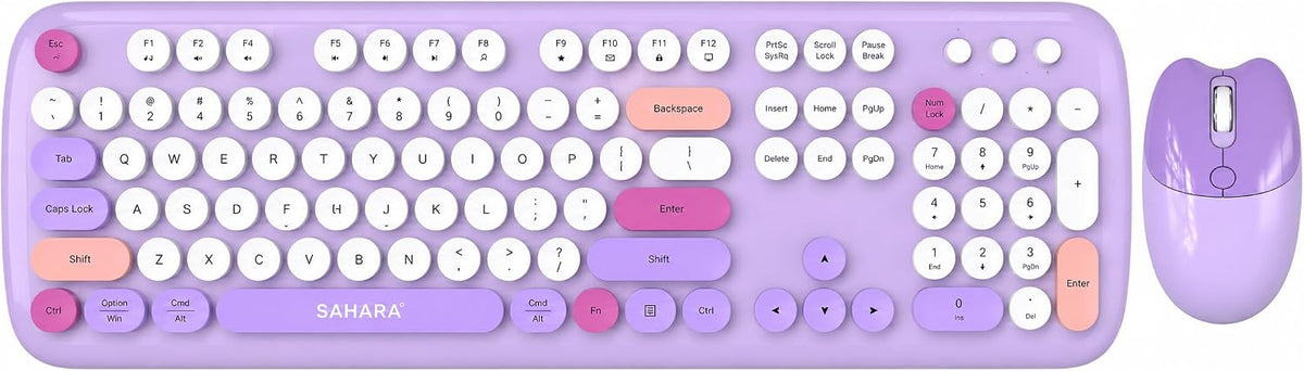 SaharaCase - Combo de teclado y mouse inalámbricos con clic silenci...