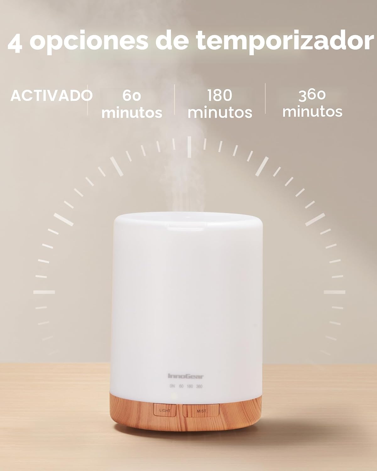 InnoGear - Difusor de aceites esenciales de 300 ml, difusores ultra...