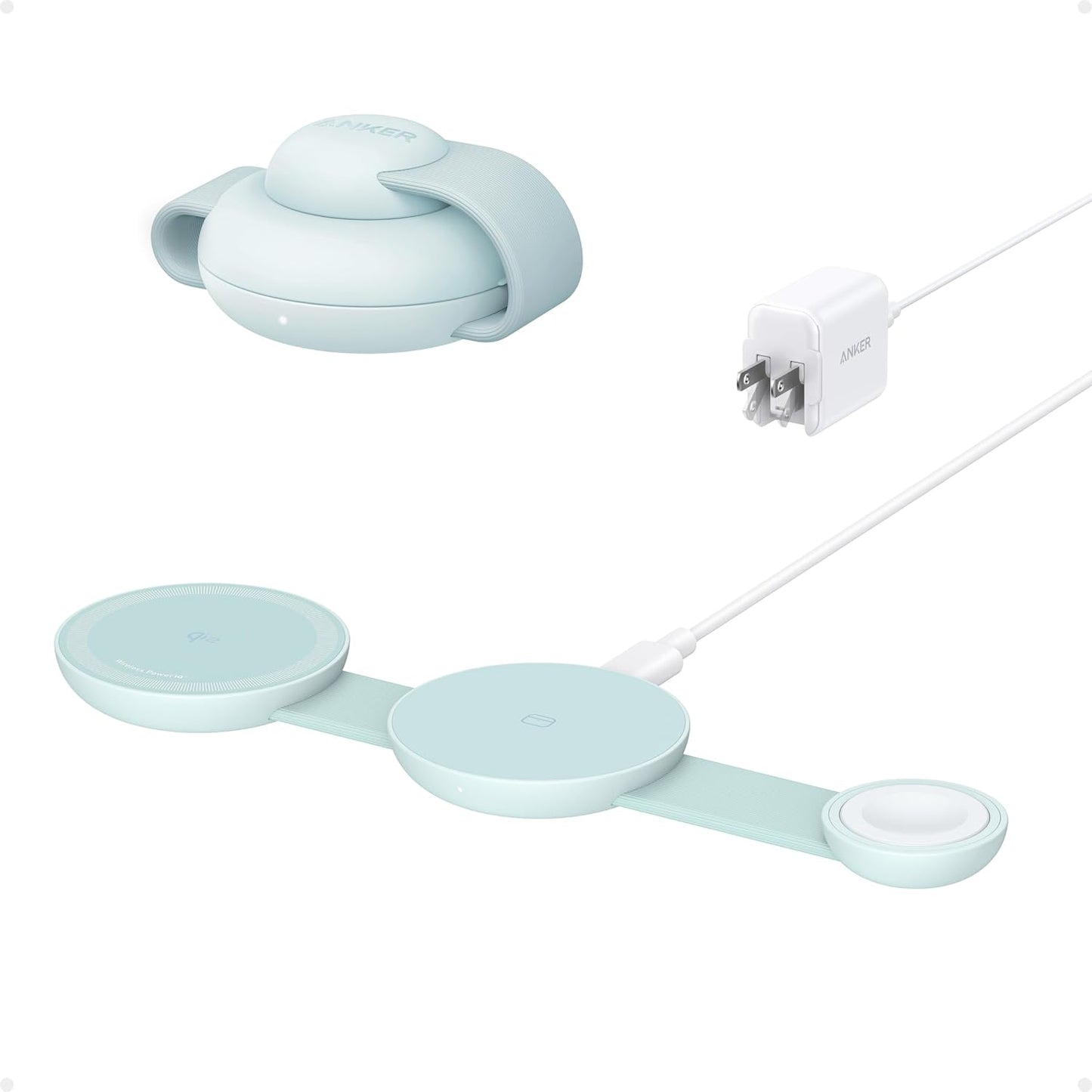 Anker MagGo UFO 3 en 1 MagSafe Compatible Qi2 15W Estación de carga...