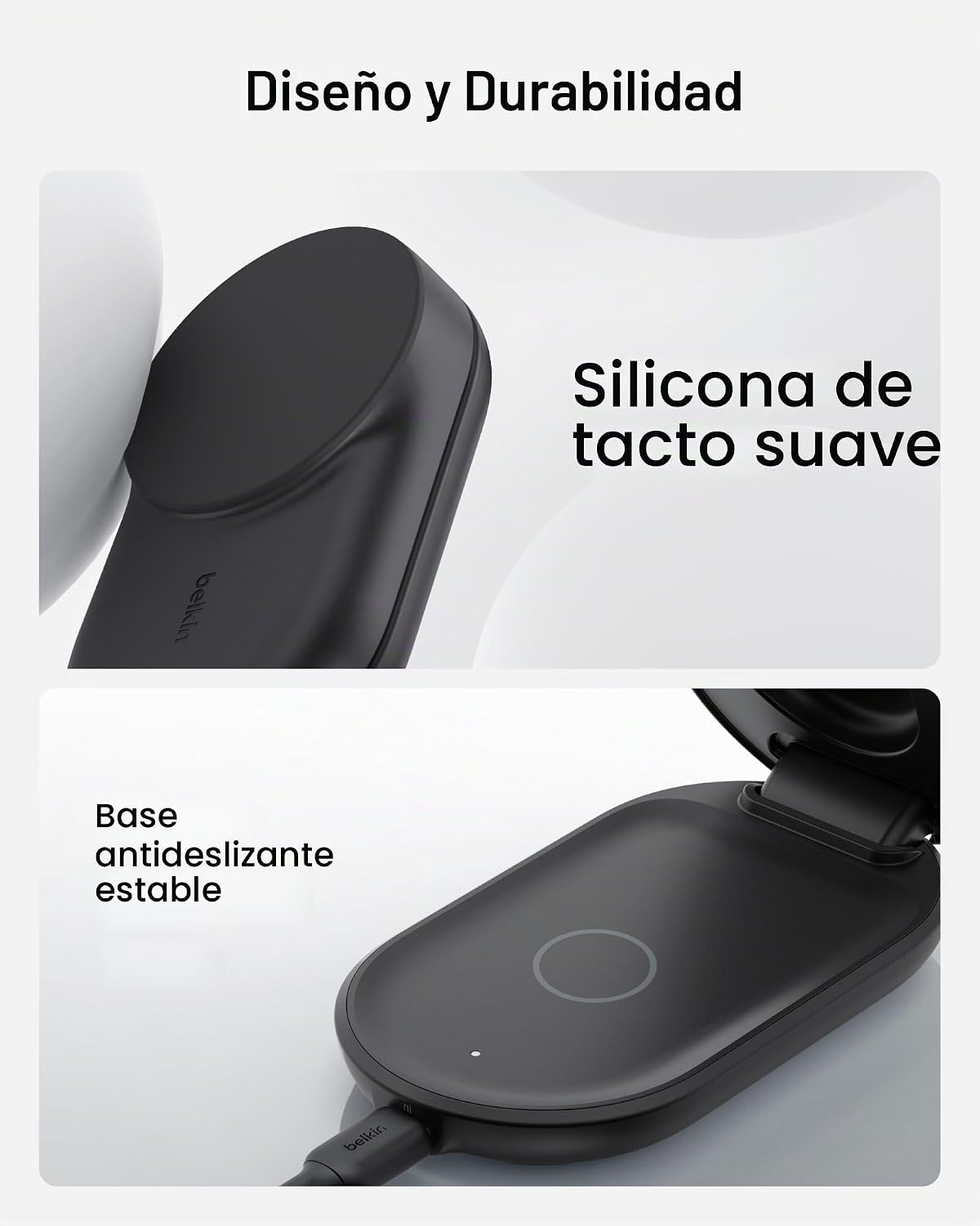 Belkin Qi2.2 25W inalámbrico 3 en 1 estación de carga rápida plegab...