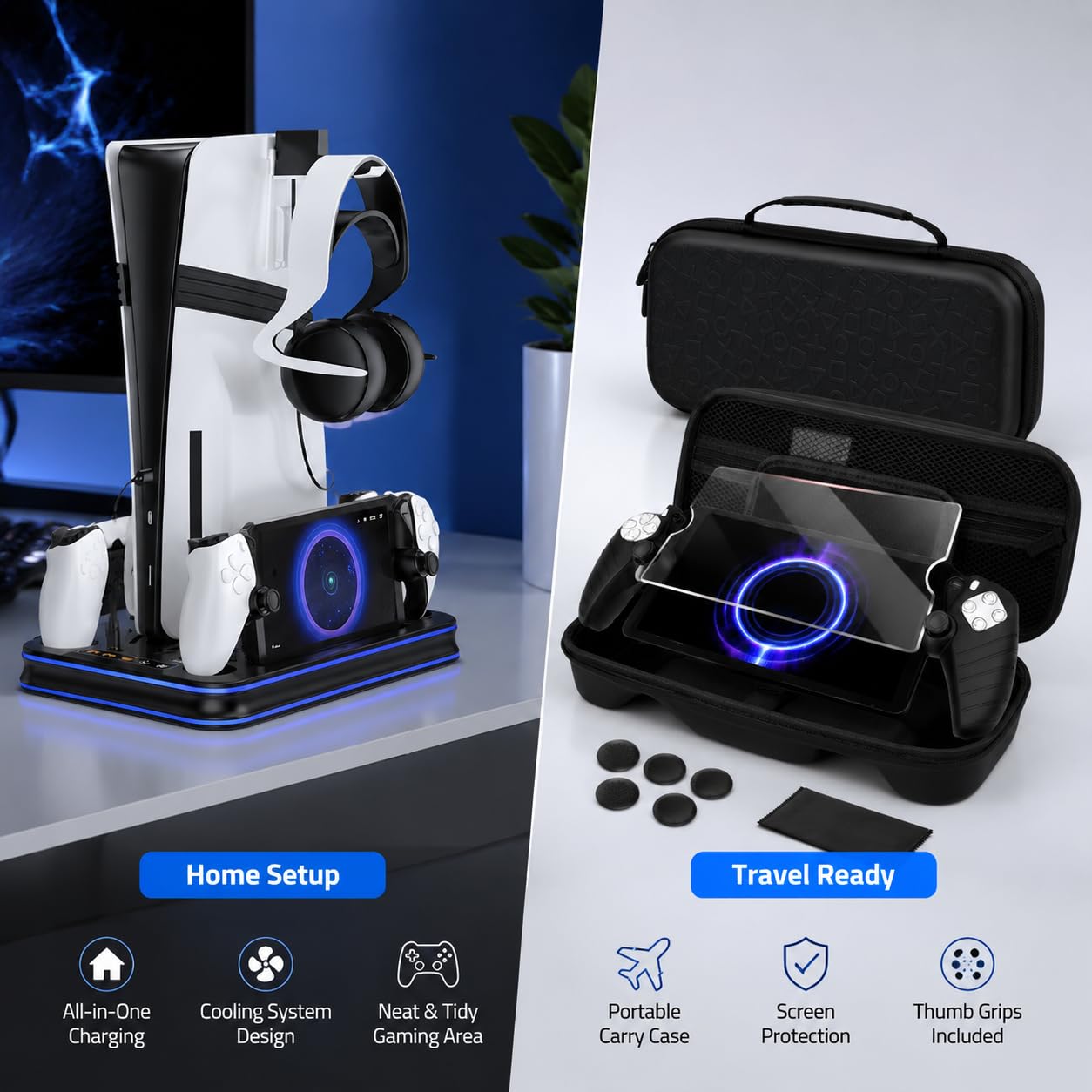 Paquete de accesorios todo en 1 para Playstation Portal, estación d...