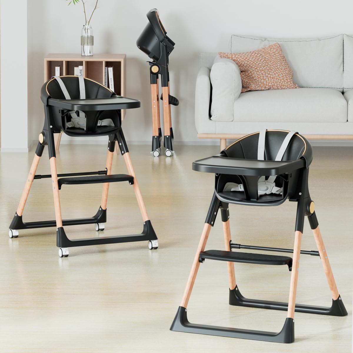 Silla Alta para Bebé, Sillas Altas para Bebés y Niños Pequeños, Sil...