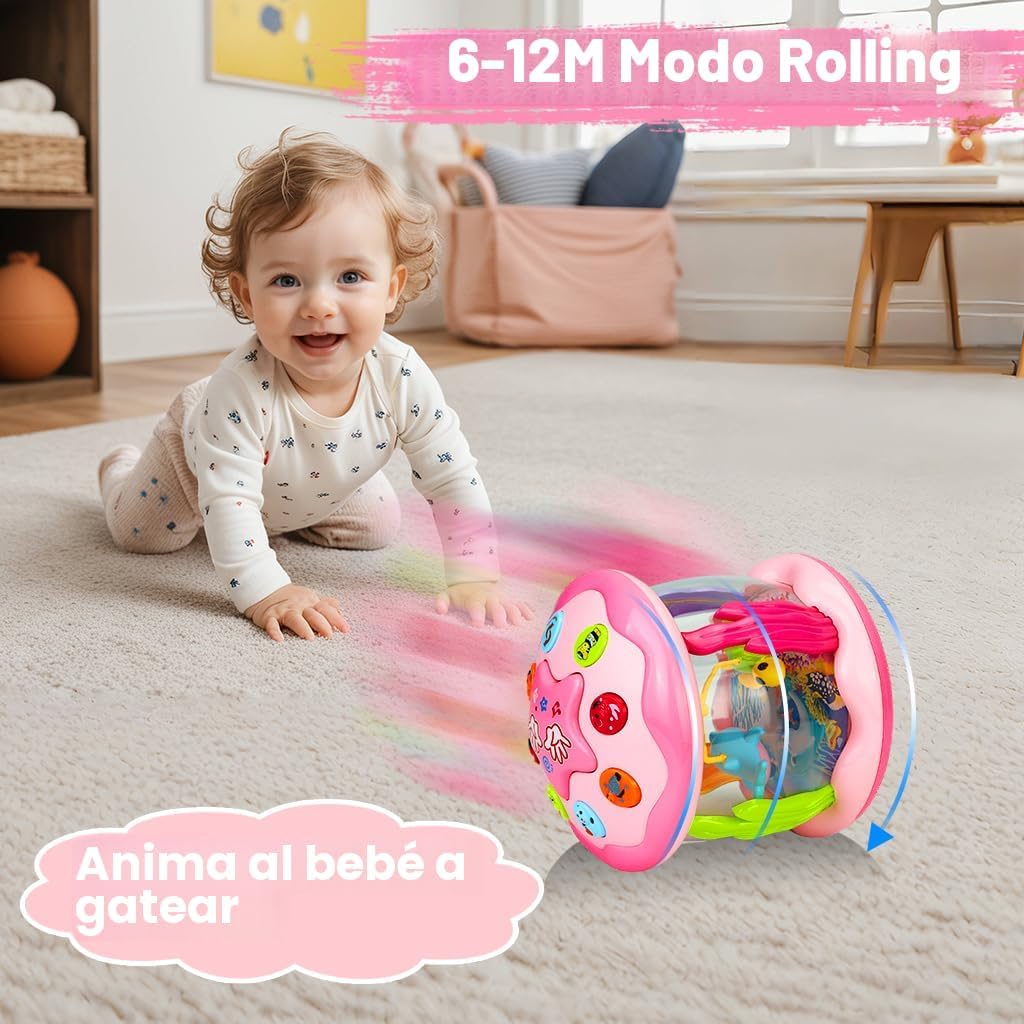 Juguetes para bebé niña de 0 a 6 meses: juguete giratorio musical c...