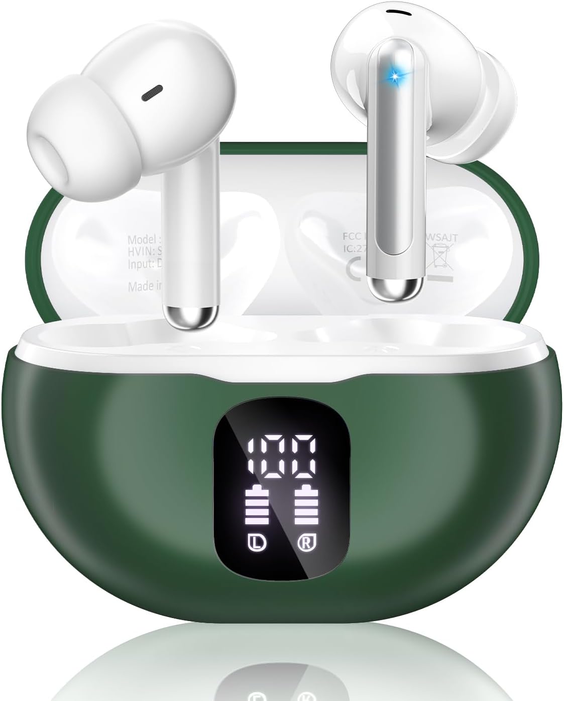 Auriculares inalámbricos, Bluetooth 5.4, estéreo de bajos, auricula...