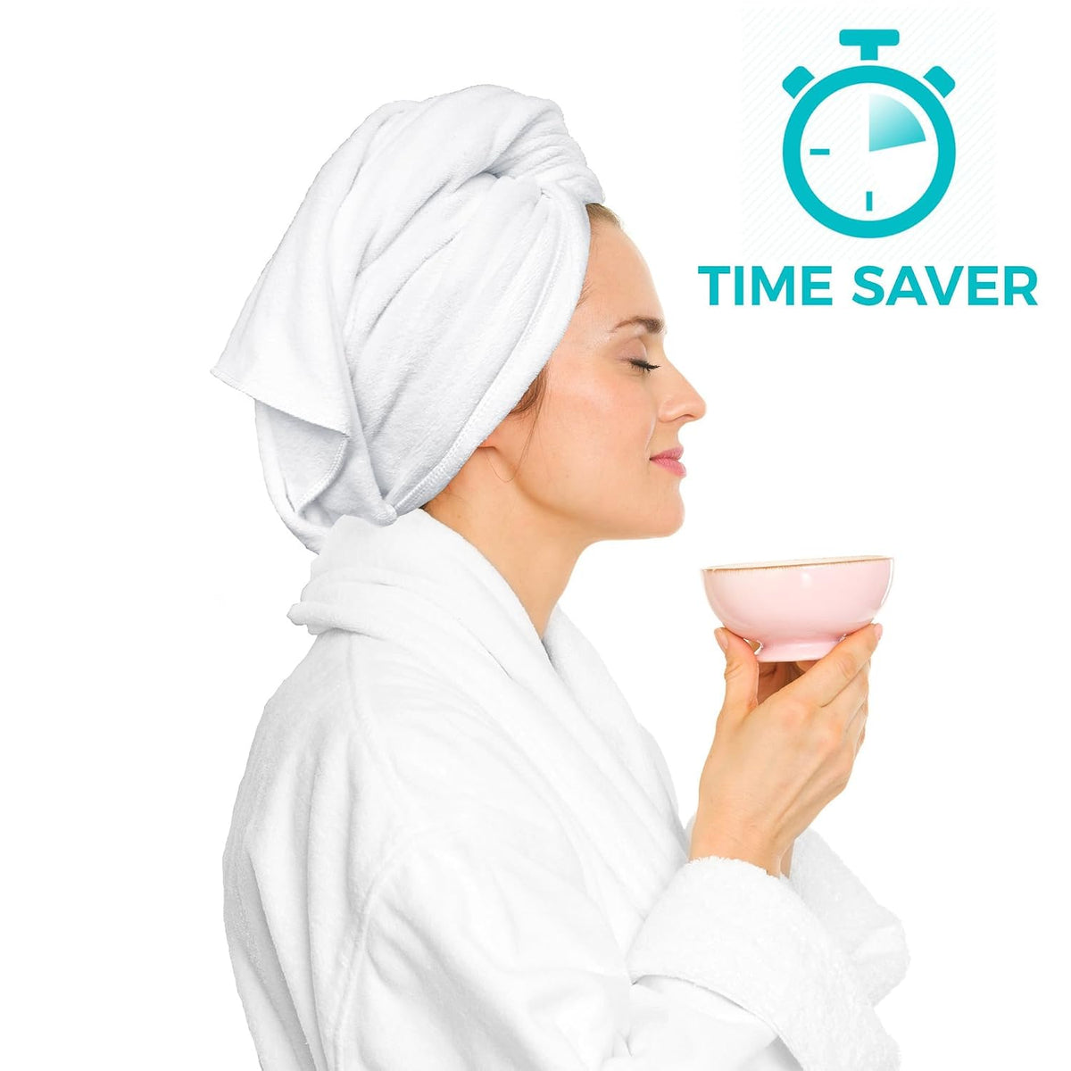Bondi SPA Toalla de microfibra para el cabello, seca el cabello un...