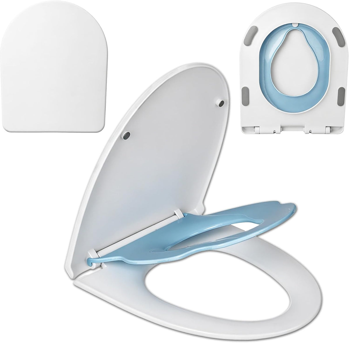 Asiento de inodoro familiar MinSha, asiento integrado para niños pe...