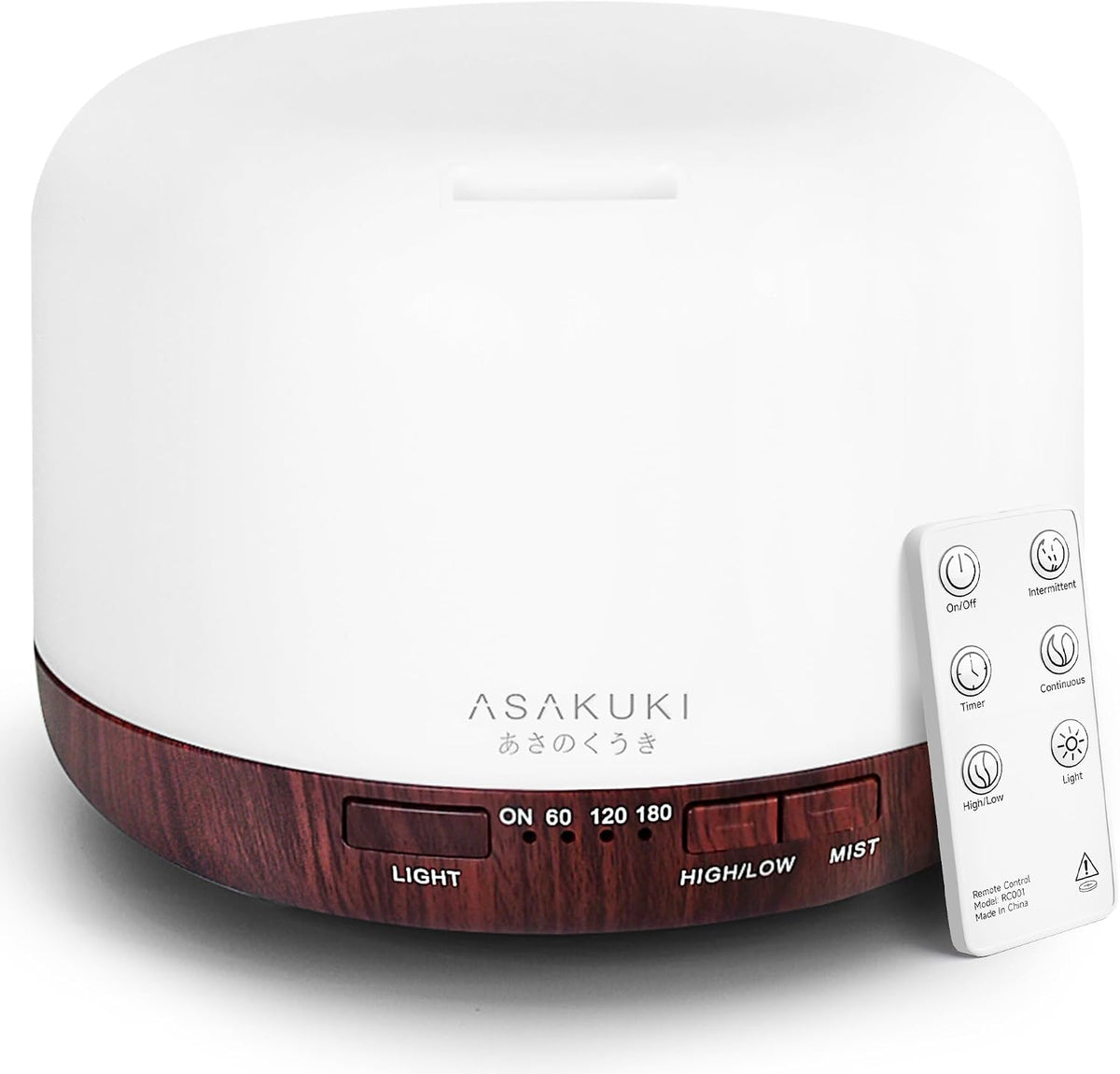 ASAKUKI - Difusor de aceites esenciales, vaporizador, humidificador...