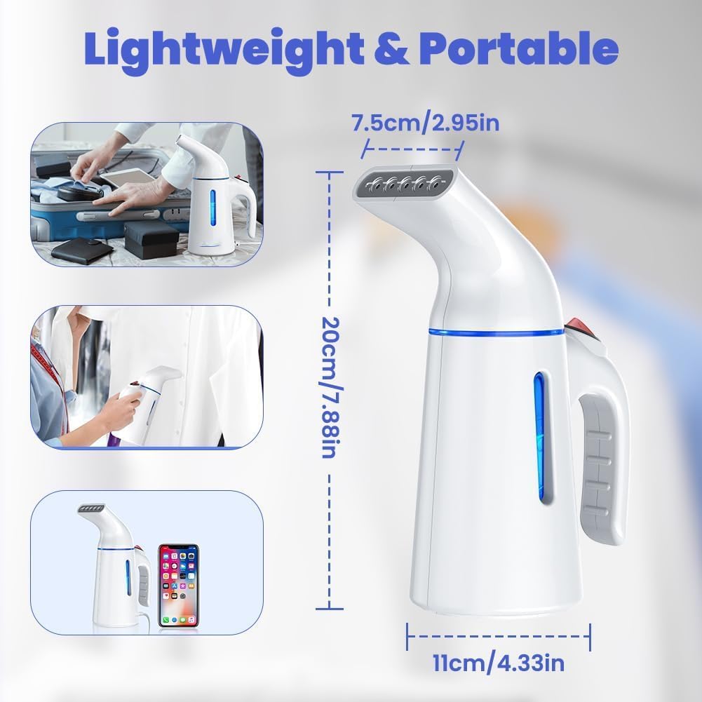Blesgam Vaporizador para Ropa 700W, Calentamiento Rápido en 40S, Ta...