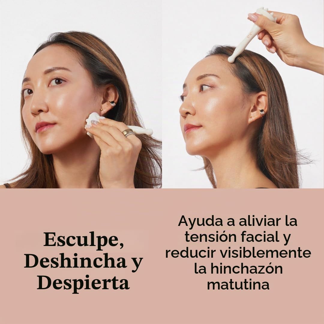 byAVA Masajeador facial y cuero cabelludo Gua Sha, herramienta de c...