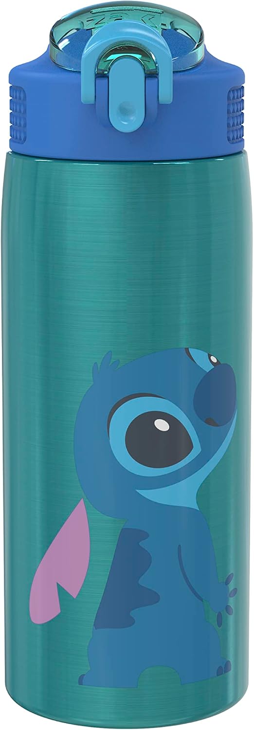 Zak Designs Disney Lilo and Stitch - Botella de agua para viajes y...