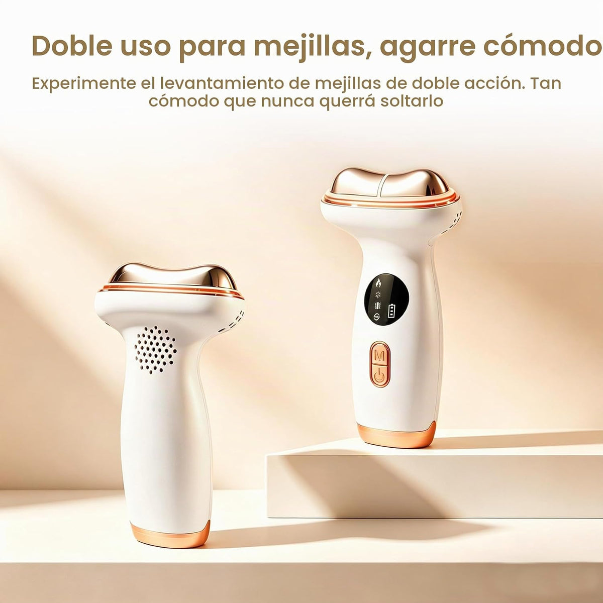 YueLi Dispositivo facial de microcorriente con luz roja, masajeador...