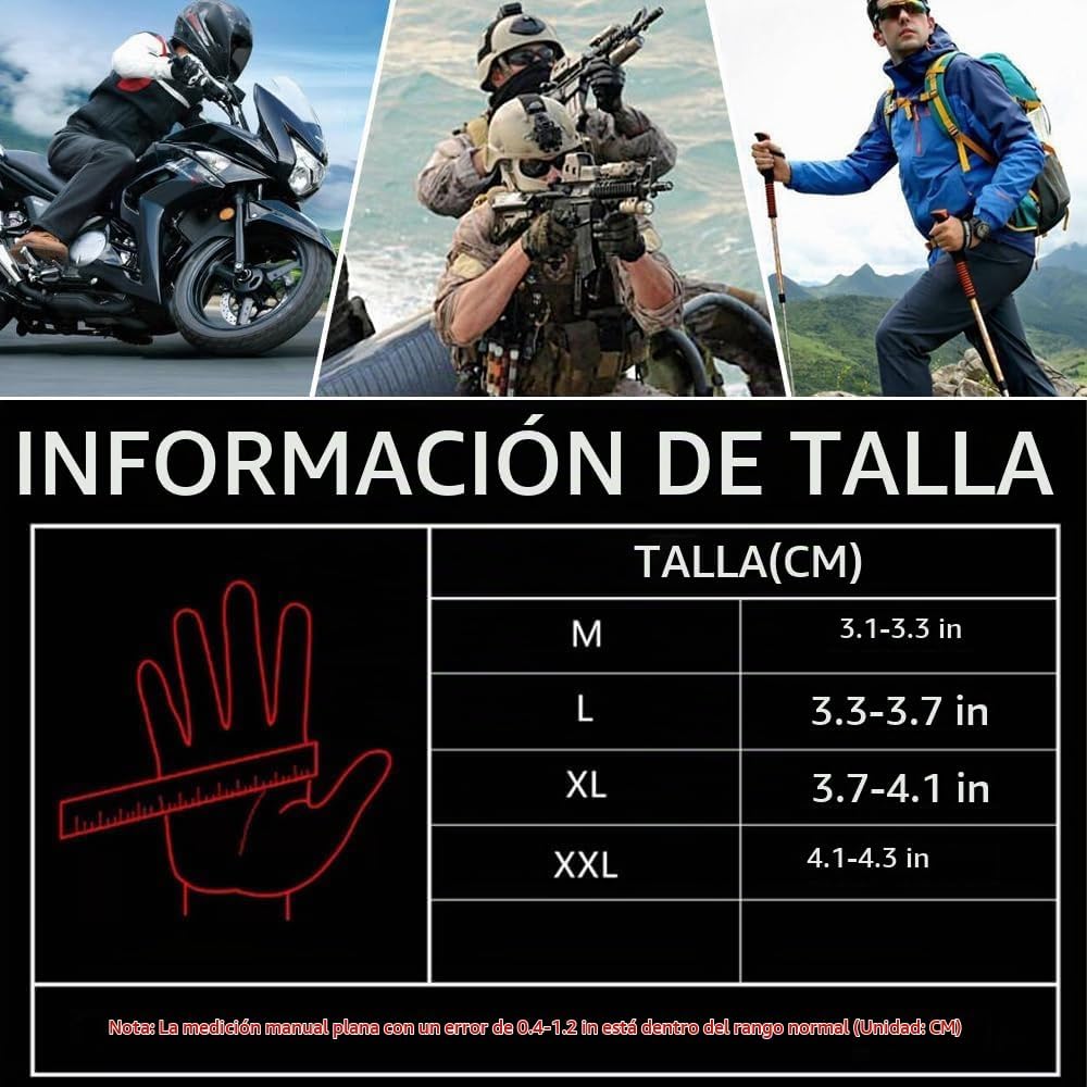 Dirtbike - Guantes para hombre, fibra de poliéster\/carbono, protec...