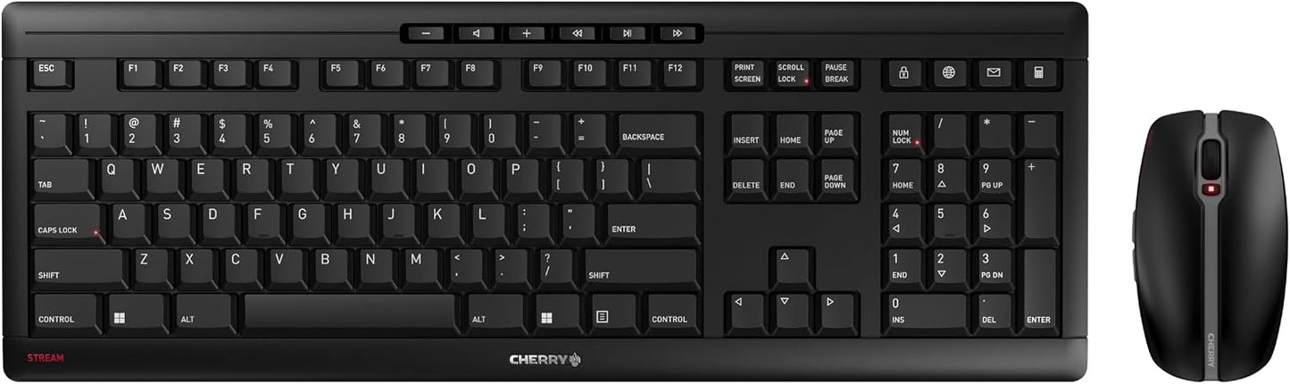 CHERRY Stream - Recarga de escritorio, combinación de teclado y mou...