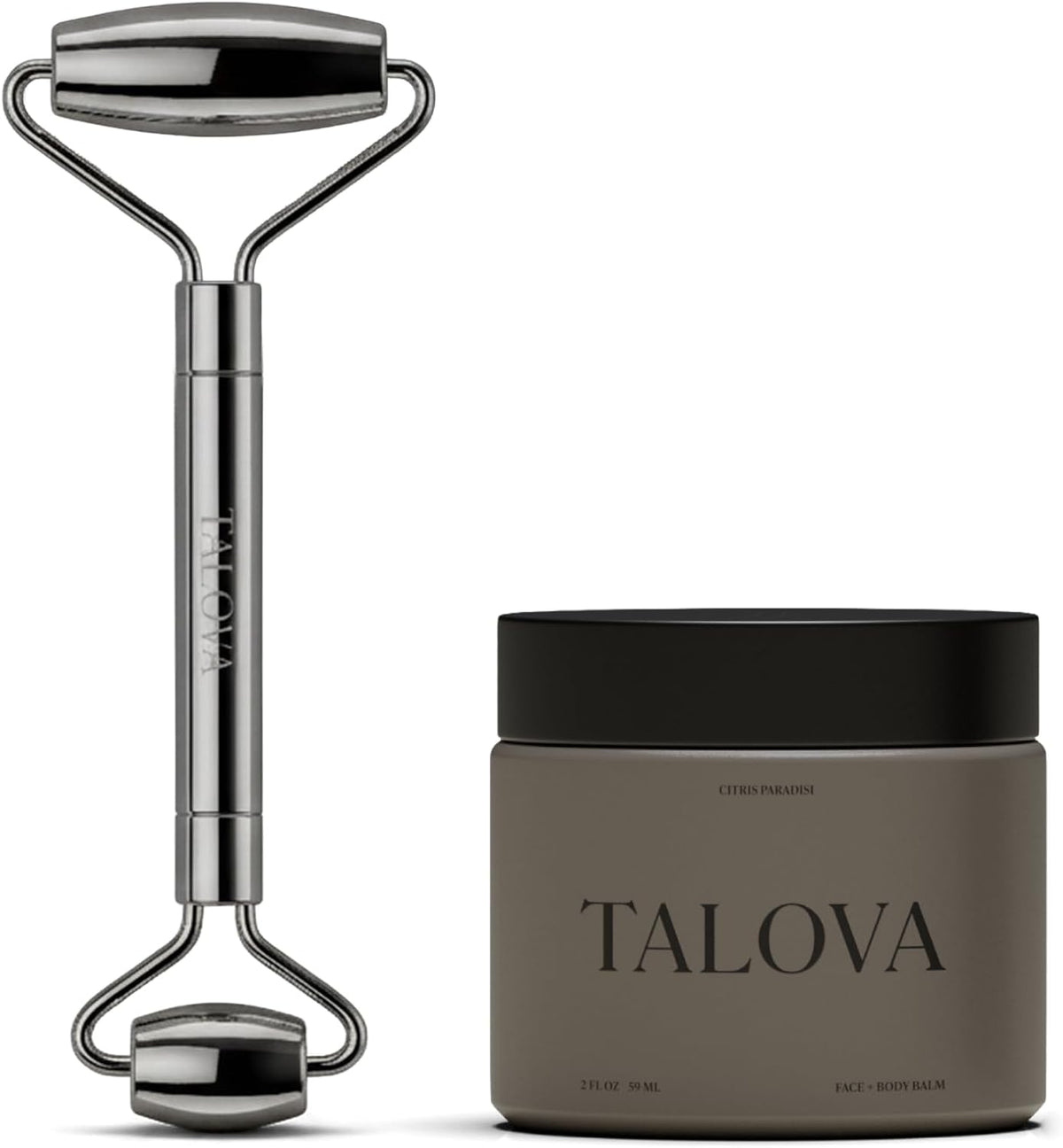 TALOVA - Rodillo facial de acero inoxidable y cara alimentada con p...