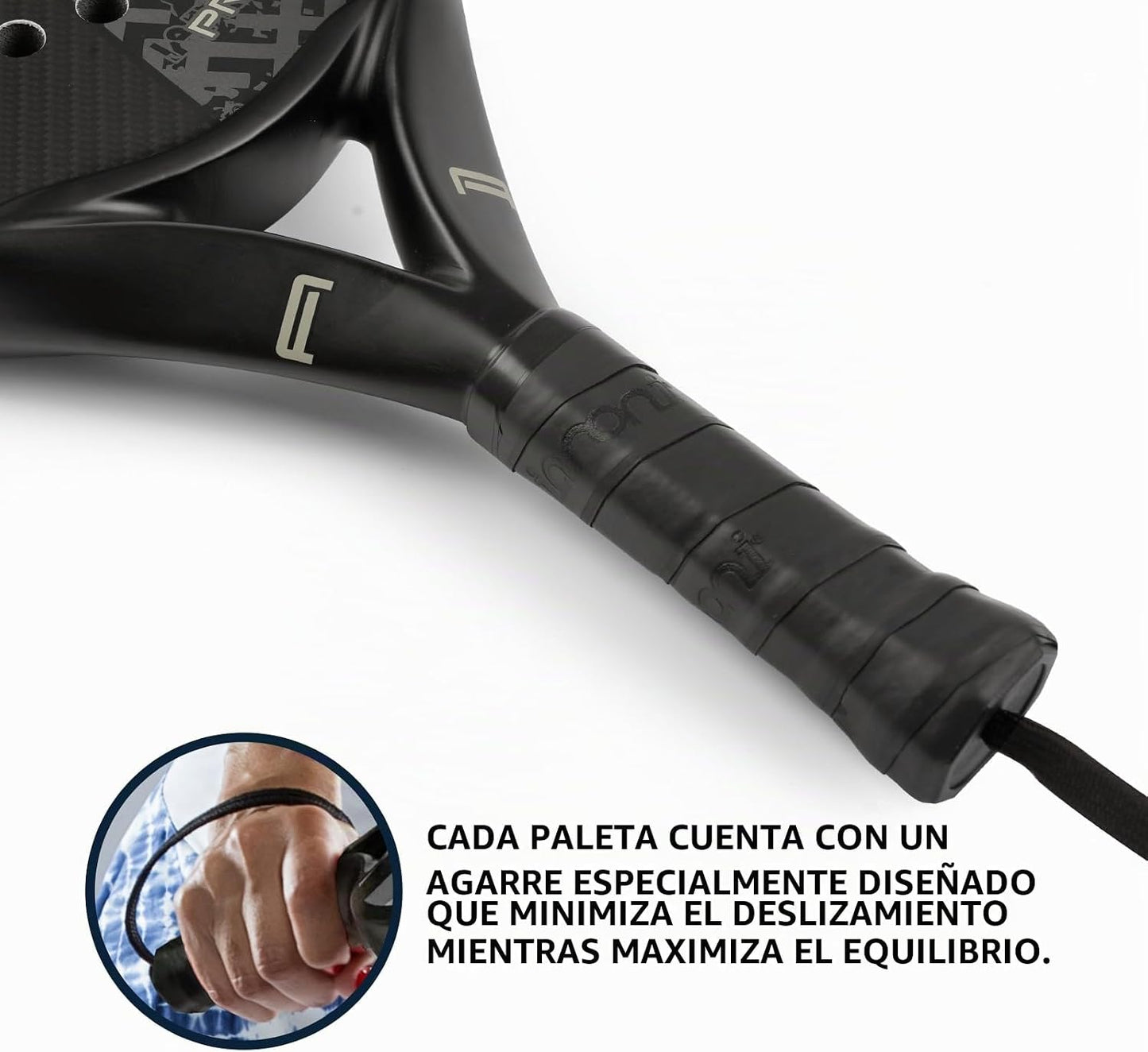 Pala de pádel Superficie de fibra de carbono con núcleo de espuma E...