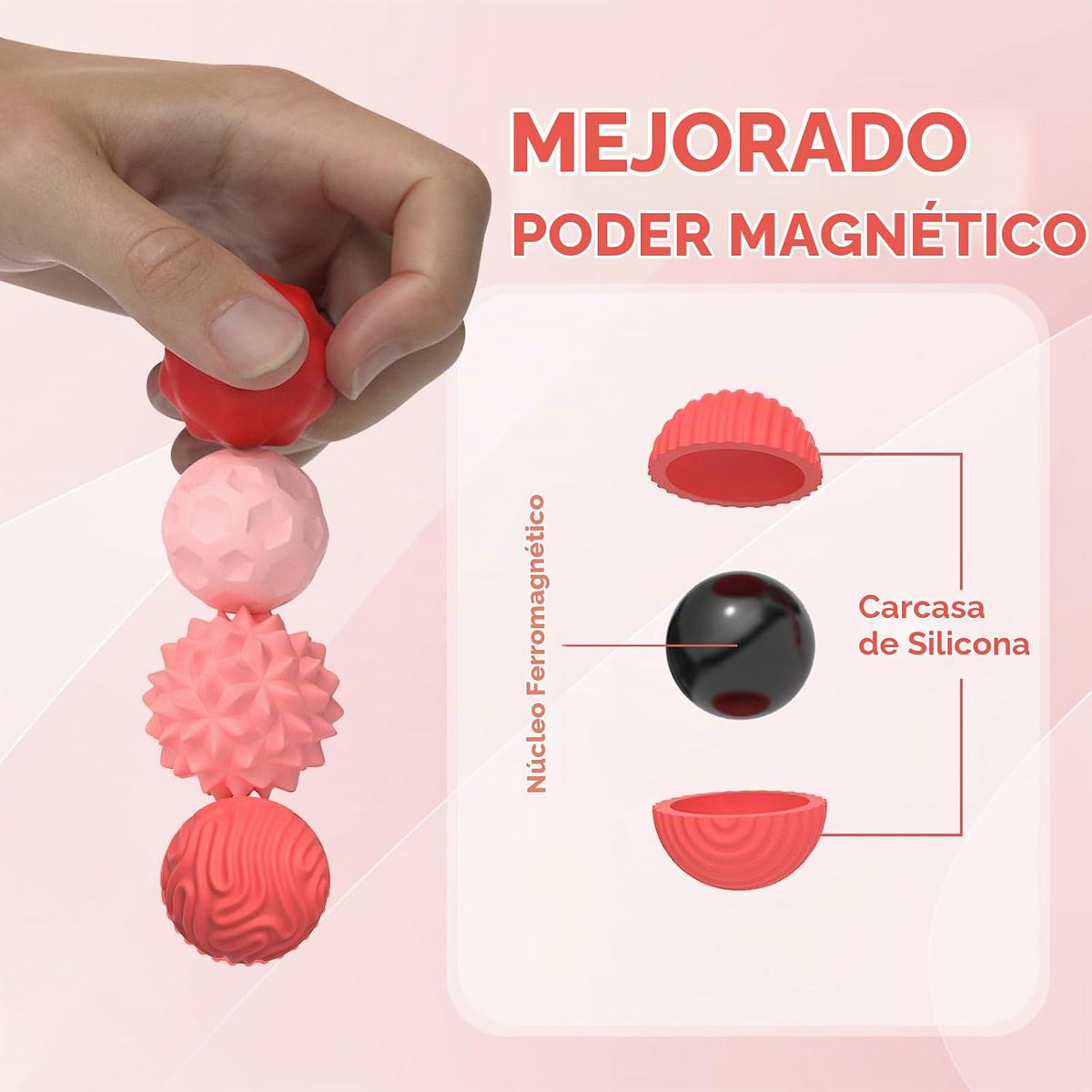 Pelotas magnéticas para adultos y adolescentes, juguetes silencioso...