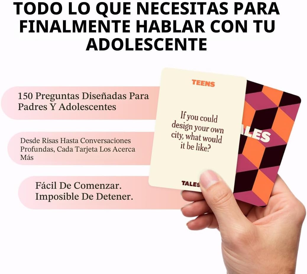 TALES 150 tarjetas de conversación, edición para adolescentes, jueg...